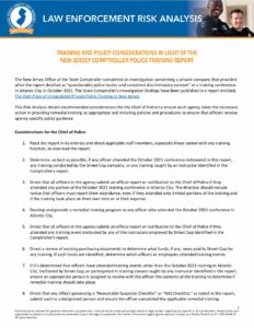 Sample Msi Risk Assessment MSI LE Risk Analysis Training and Policy Considerations of the NJ ...