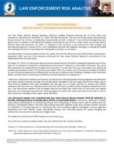 Sample Msi Risk Assessment MSI LE Risk Analysis Use of Force and Addendum C Critical Agency ...