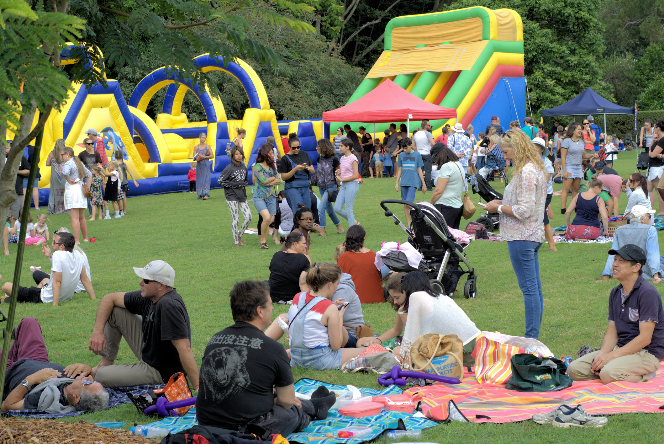 people at an outdoor festival