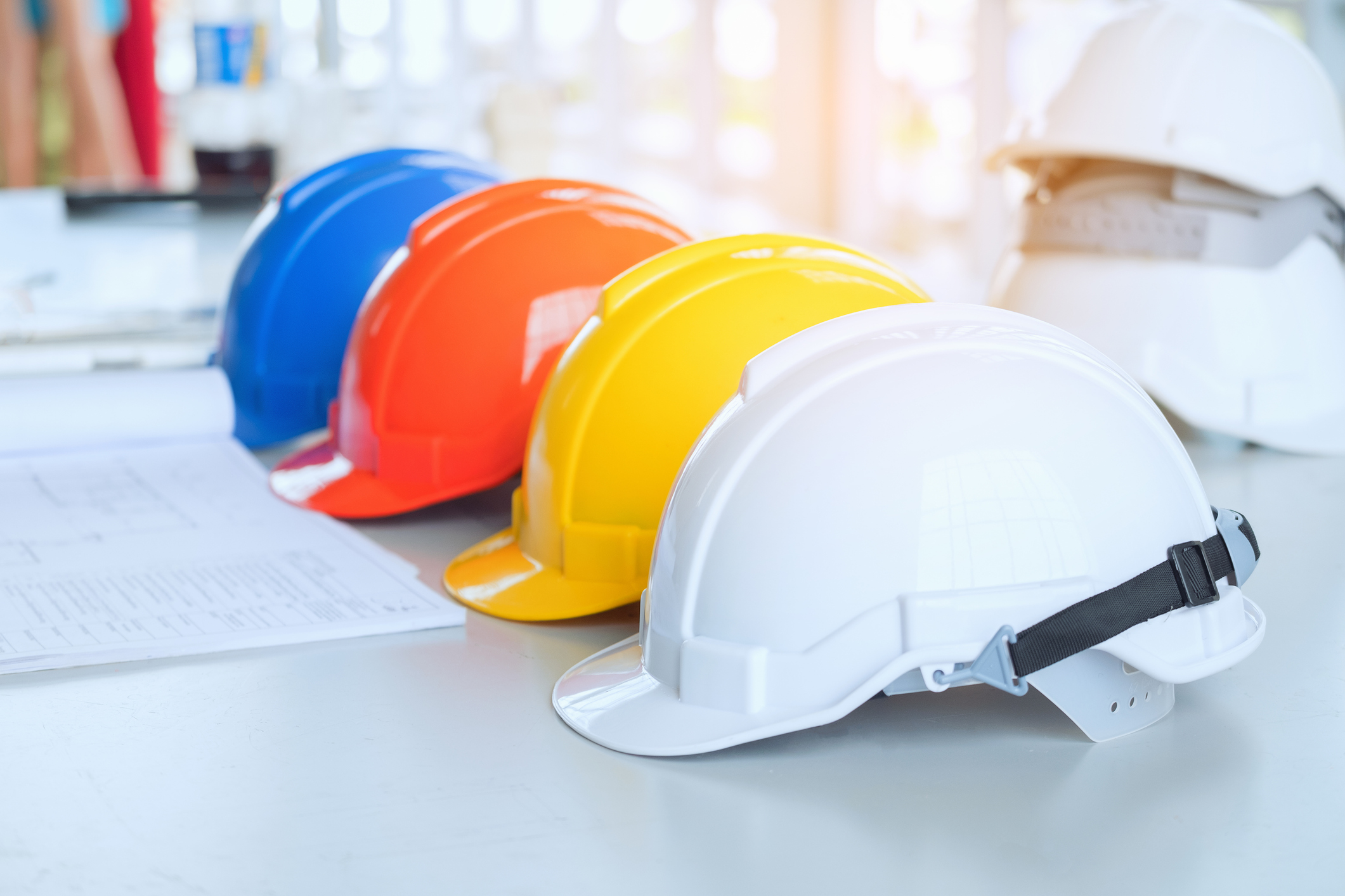 construction helmets